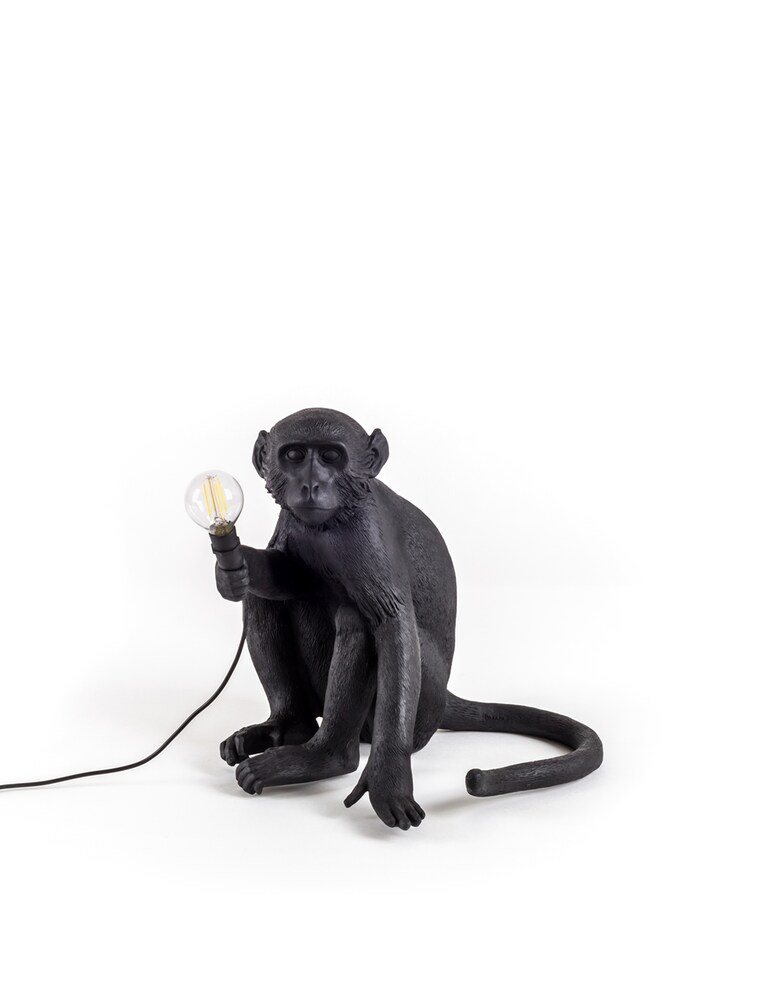 Seletti The Monkey Lamp seduta versione da esterni - nero
