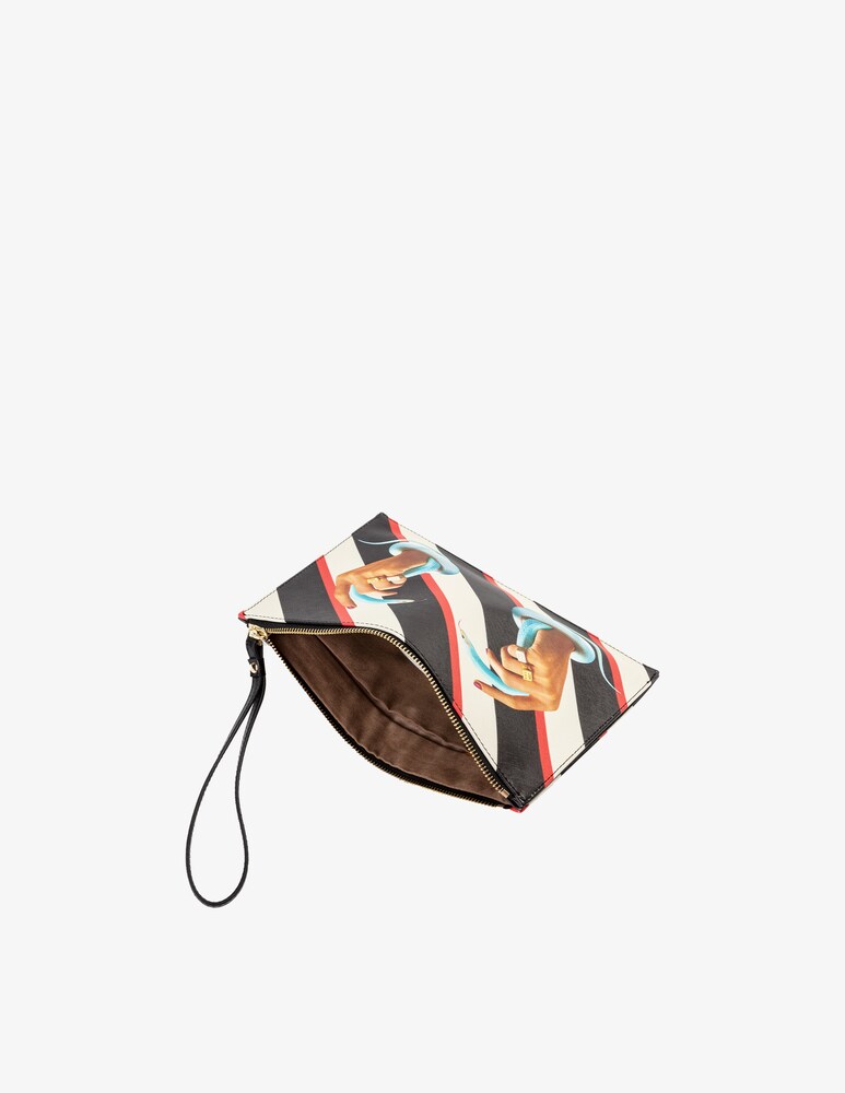 Seletti "Toiletpaper" - Stripes Hands With Snakes Borsa
