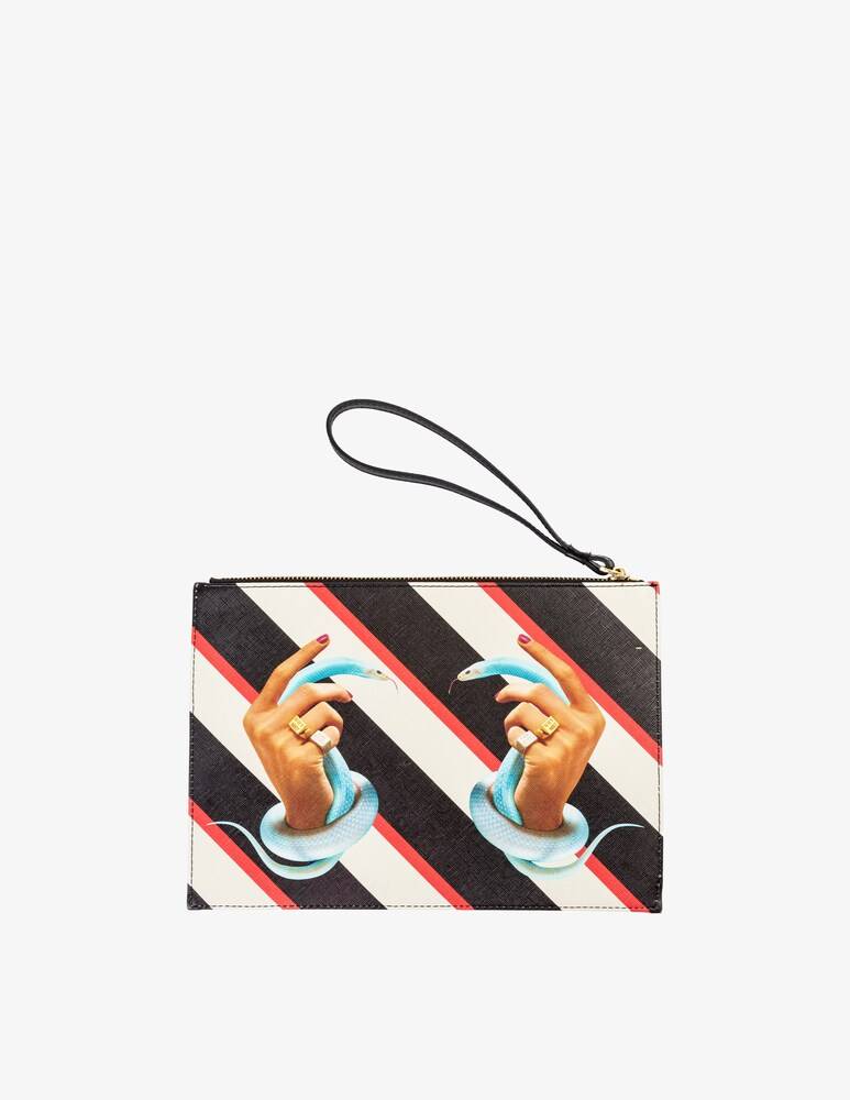 Seletti "Toiletpaper" - Stripes Hands With Snakes Borsa