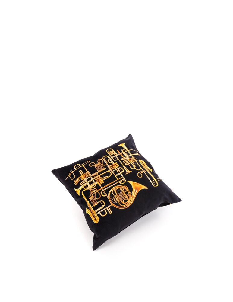 Seletti Toiletpaper Trumpets Cuscino - Nero