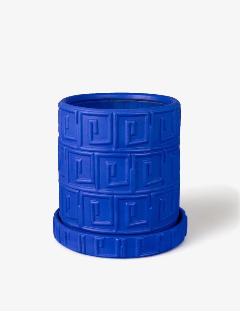 Seletti Vaso E Sottovaso Greca Blu