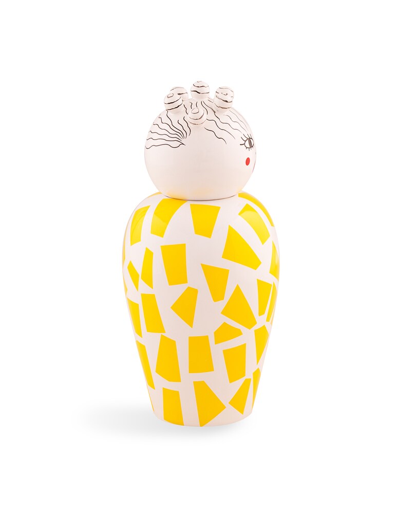 Seletti Vaso In Dolomite Con Coperchio "Le Canopie-Rosio" - Multicolor