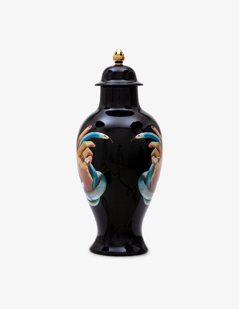 Seletti Vaso "Toiletpaper" Hands Whit Snakes - Multicolor