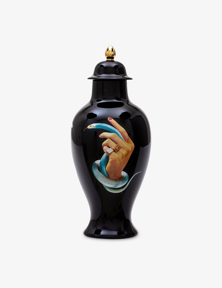 Seletti Vaso "Toiletpaper" Hands Whit Snakes - Multicolor