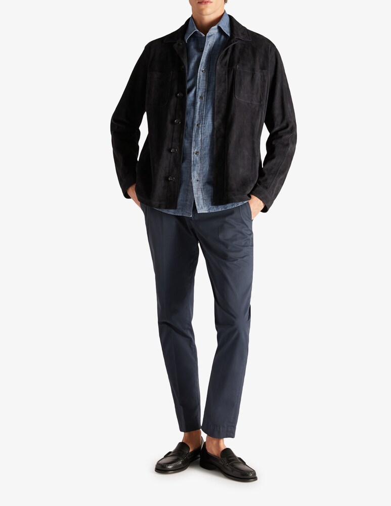 Slowear Glanshirt Camicia Regular Fit In Chambray Di Cotone