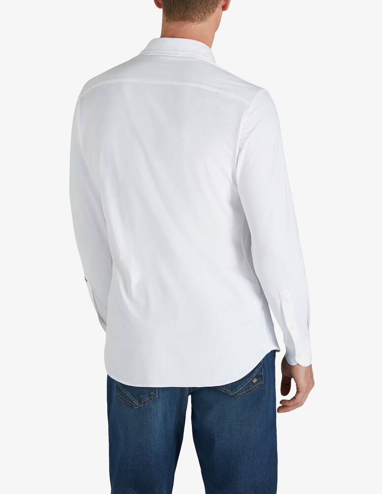 Slowear Glanshirt Camicia Wash & Wear Slim Fit In Jersey Tecnico