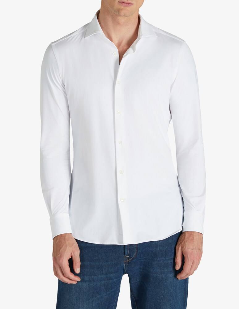 Slowear Glanshirt Camicia wash & wear slim fit in jersey tecnico