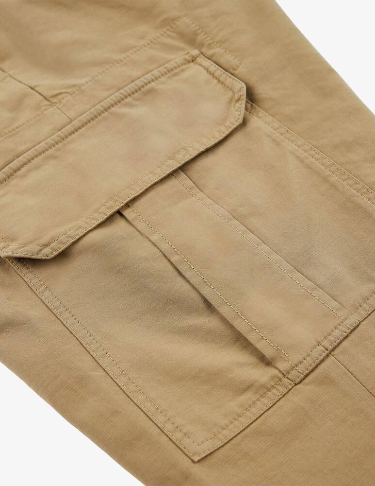 Slowear Incotex Pantalone Cargo Tapered Fit In Summer Satin Certificato