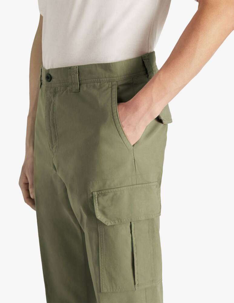 Slowear Incotex Pantalone Cargo Tapered Fit In Summer Satin Certificato