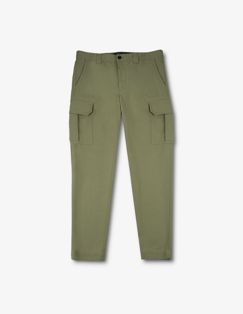 Slowear Incotex Pantalone Cargo Tapered Fit In Summer Satin Certificato