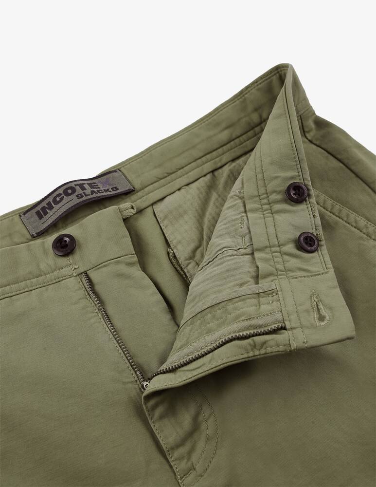Slowear Incotex Pantalone Cargo Tapered Fit In Summer Satin Certificato