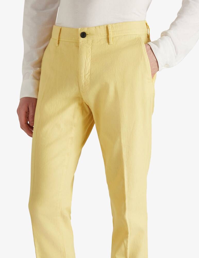 Slowear Incotex Pantalone Slim Fit In Cotone E Lino Certificato