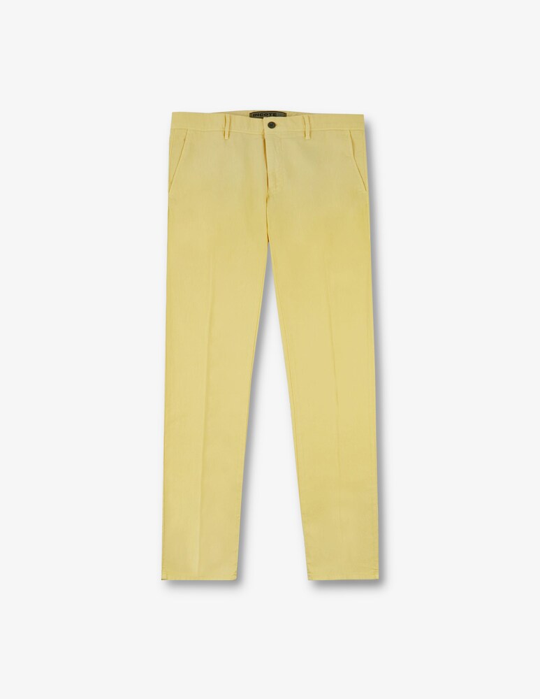 Slowear Incotex Pantalone Slim Fit In Cotone E Lino Certificato