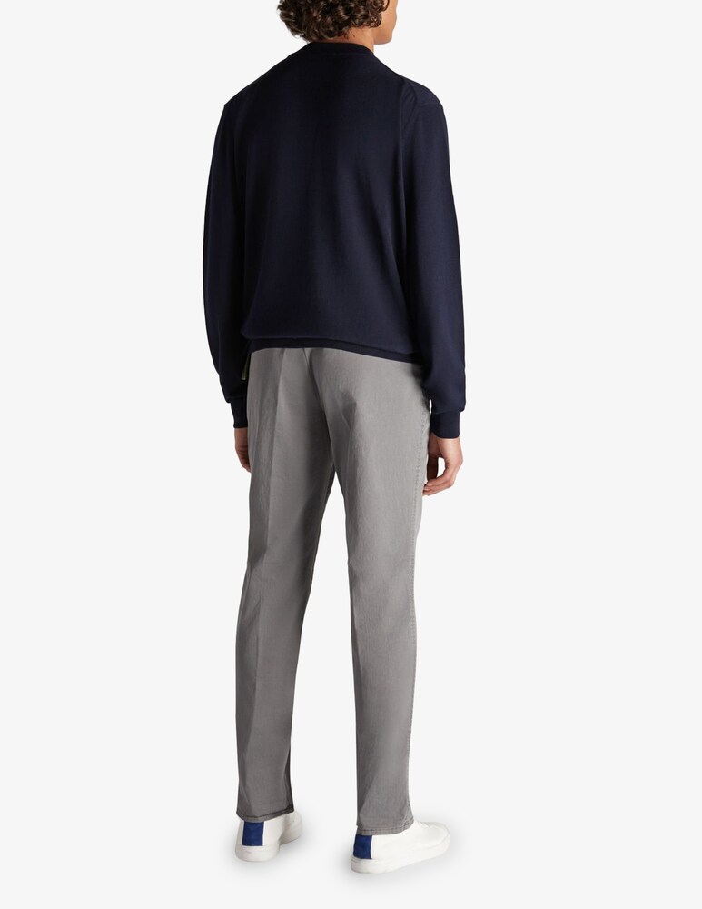 Slowear Incotex Pantalone Slim Fit In Gabardina Stretch Certificata