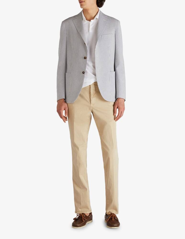 Slowear Incotex Pantalone Slim Fit In Gabardina Stretch Certificata