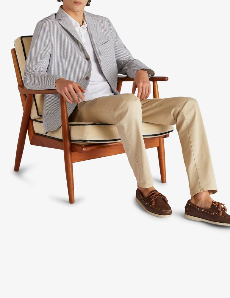 Slowear Incotex Pantalone Slim Fit In Gabardina Stretch Certificata