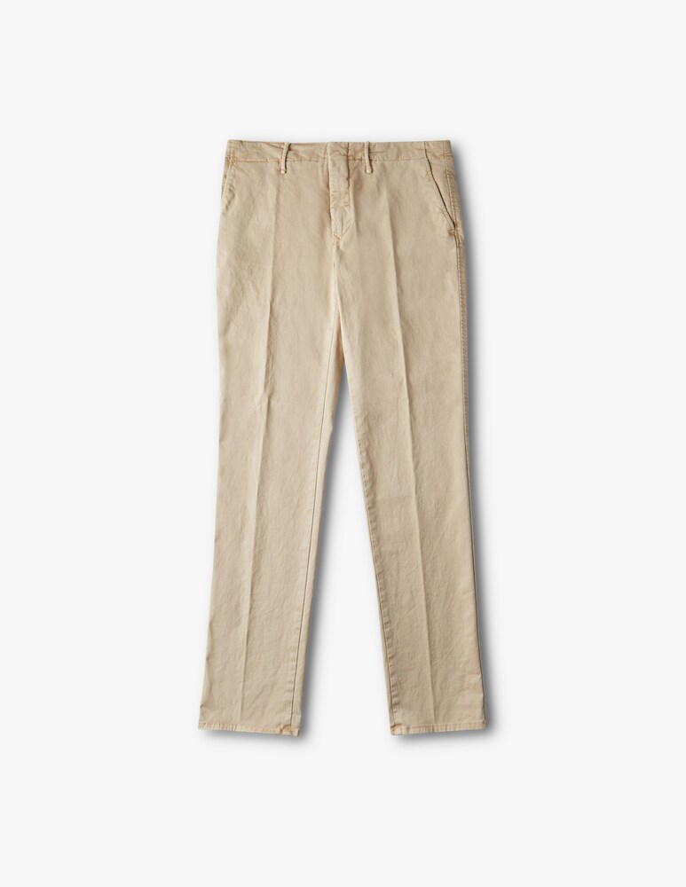 Slowear Incotex Pantalone slim fit in gabardina stretch certificata