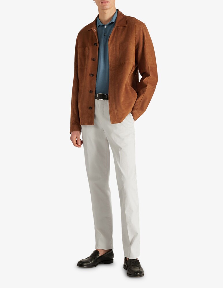 Slowear Incotex Pantalone Slim Fit In Gabardina Stretch Certificata