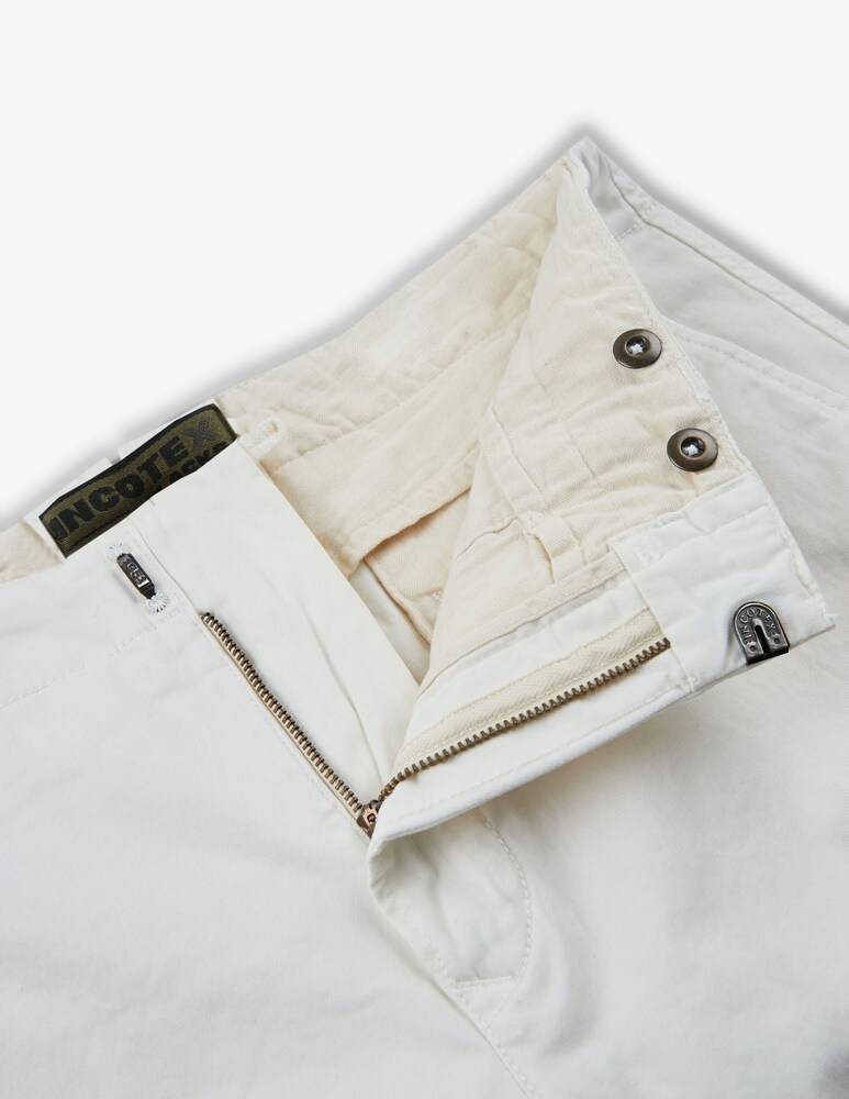 Slowear Incotex Pantalone Slim Fit In Gabardina Stretch Certificata
