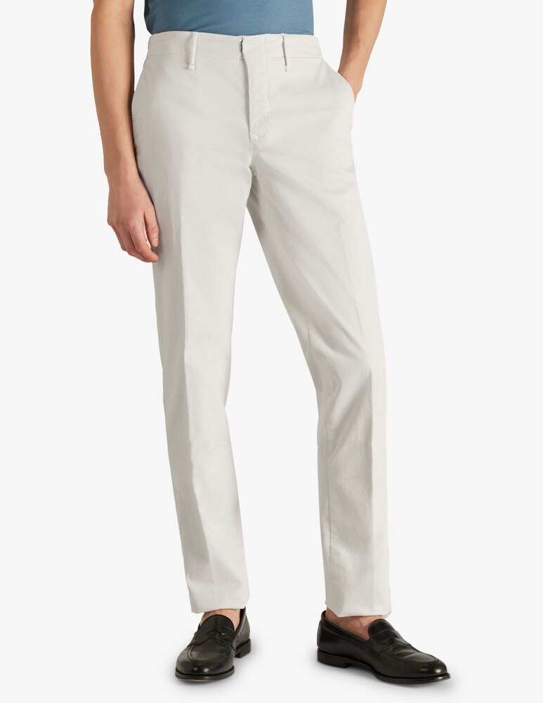 Slowear Incotex Pantalone slim fit in gabardina stretch certificata