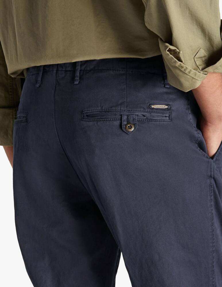 Slowear Incotex Pantalone Slim Fit In Gabardina Stretch Certificata