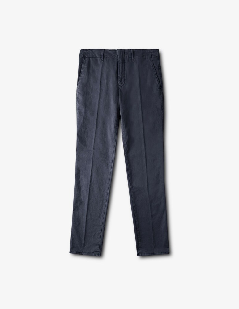 Slowear Incotex Pantalone Slim Fit In Gabardina Stretch Certificata