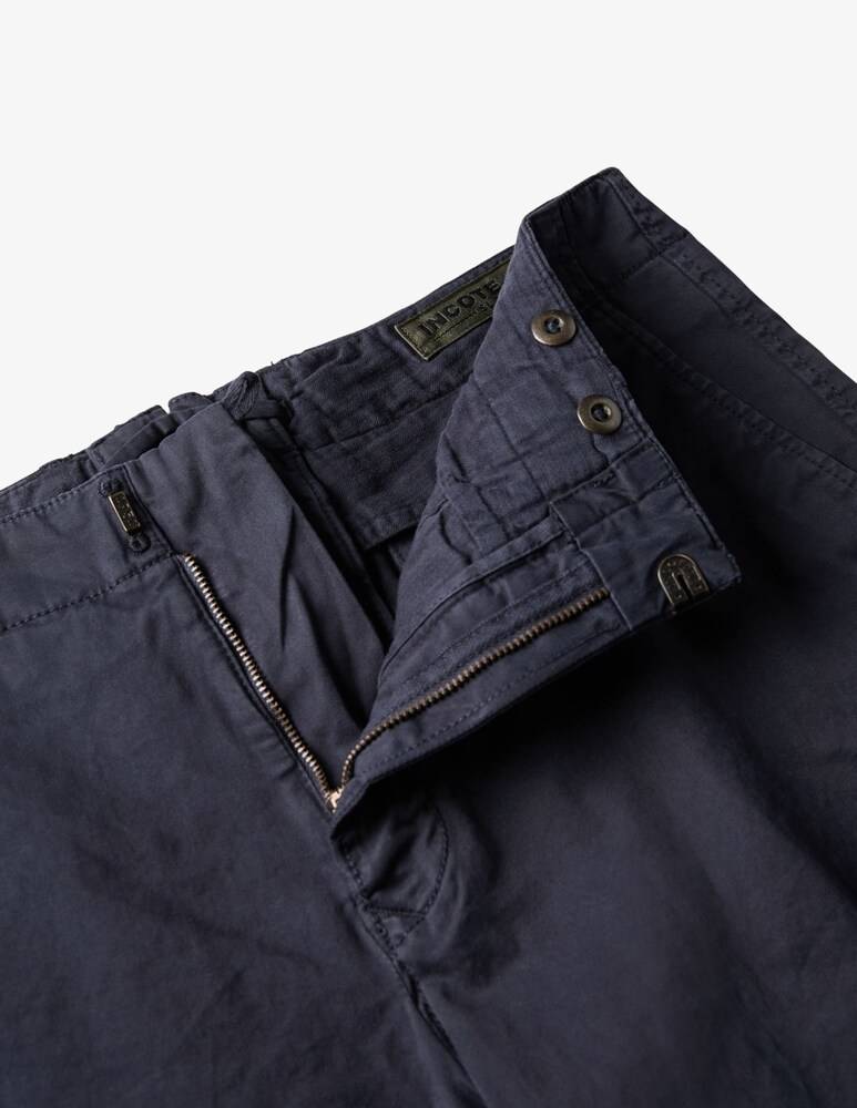 Slowear Incotex Pantalone Slim Fit In Gabardina Stretch Certificata