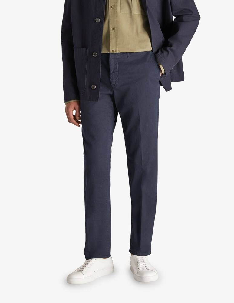 Slowear Incotex Pantalone slim fit in gabardina stretch certificata