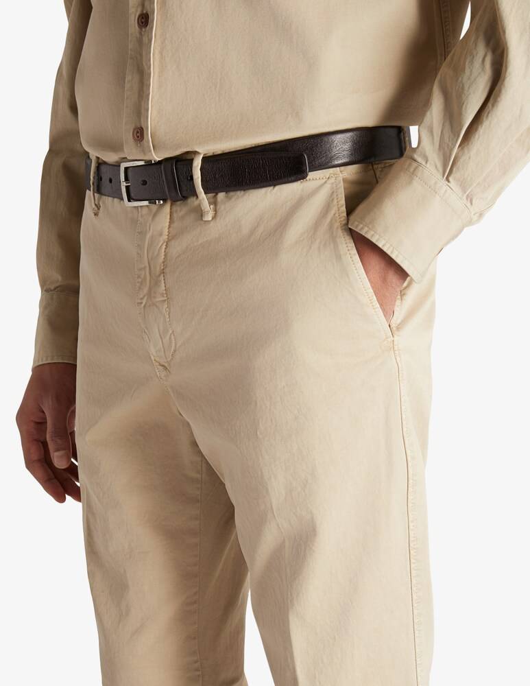 Slowear Incotex Pantalone Slim Fit In Gabardina Stretch Certificata