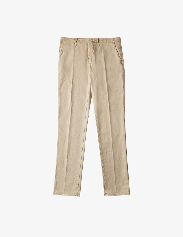 Slowear Incotex Pantalone Slim Fit In Gabardina Stretch Certificata