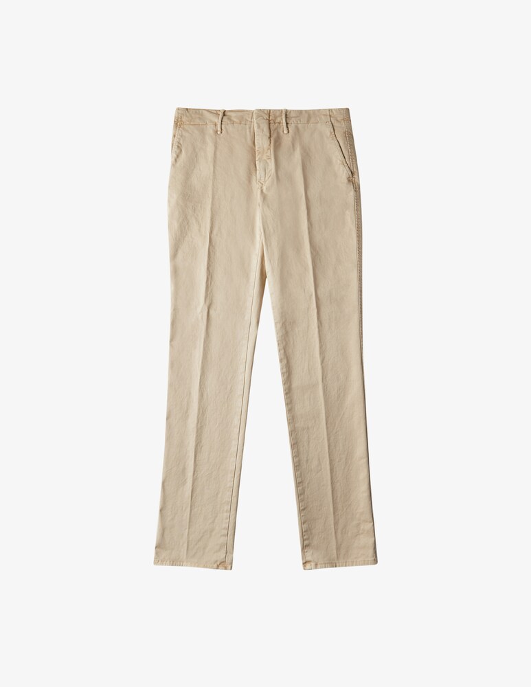 Slowear Incotex Pantalone Slim Fit In Gabardina Stretch Certificata