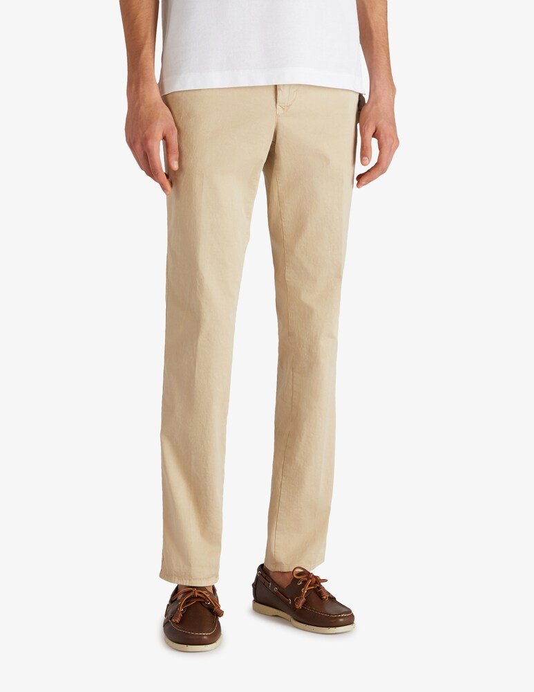 Slowear Incotex Pantalone slim fit in gabardina stretch certificata