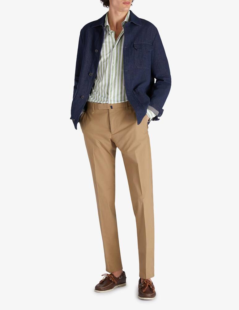 Slowear Incotex Pantalone slim fit in summer popeline certificato