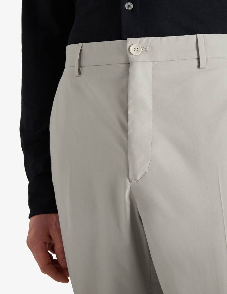 Slowear Incotex Pantalone Straight Fit In Tekno Popeline Certificato