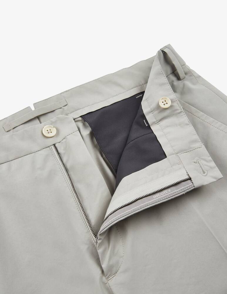 Slowear Incotex Pantalone Straight Fit In Tekno Popeline Certificato