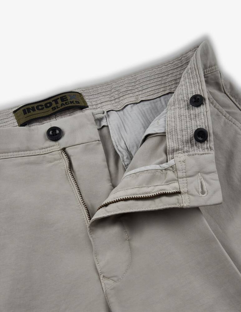 Slowear Incotex Pantalone Tapered Fit In Summer Satin Certificato