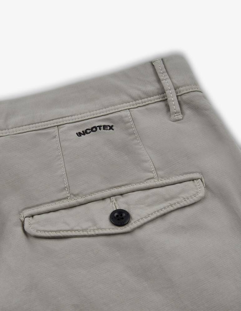 Slowear Incotex Pantalone Tapered Fit In Summer Satin Certificato
