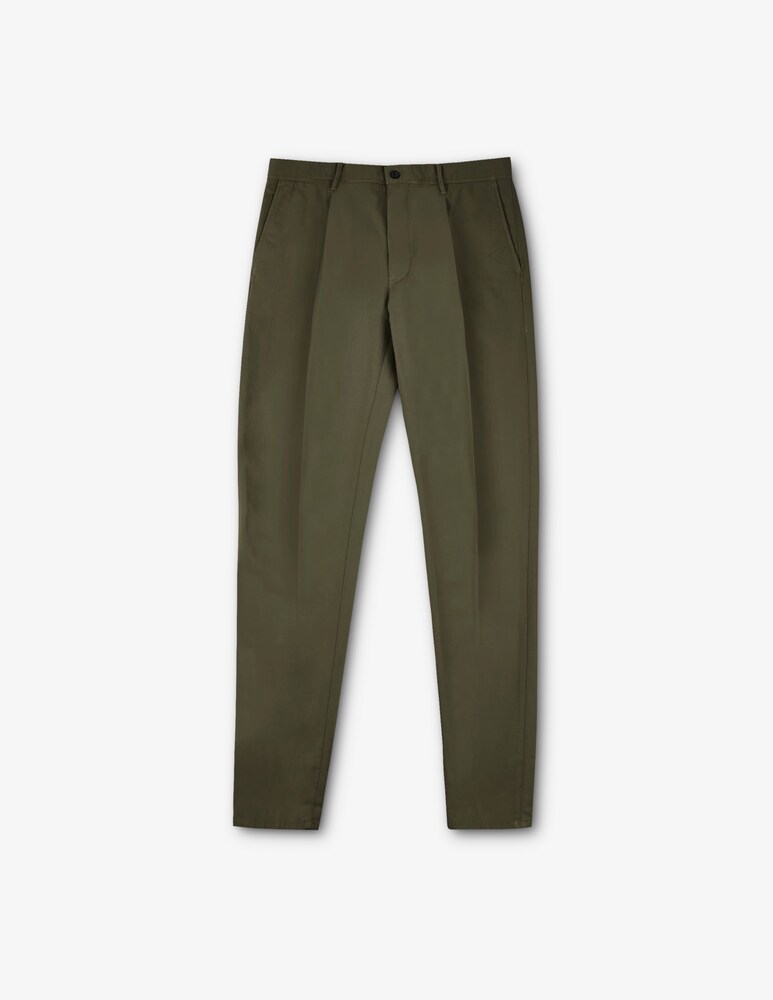 Slowear Incotex Pantalone tapered fit in summer satin certificato