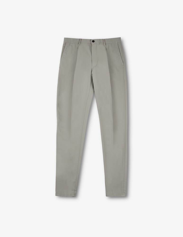 Slowear Incotex Pantalone tapered fit in summer satin certificato