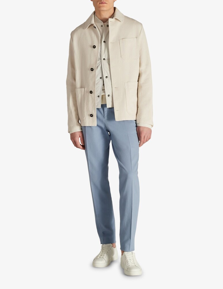 Slowear Montedoro Blusa Regular Fit In Twill Di Cotone Certificato