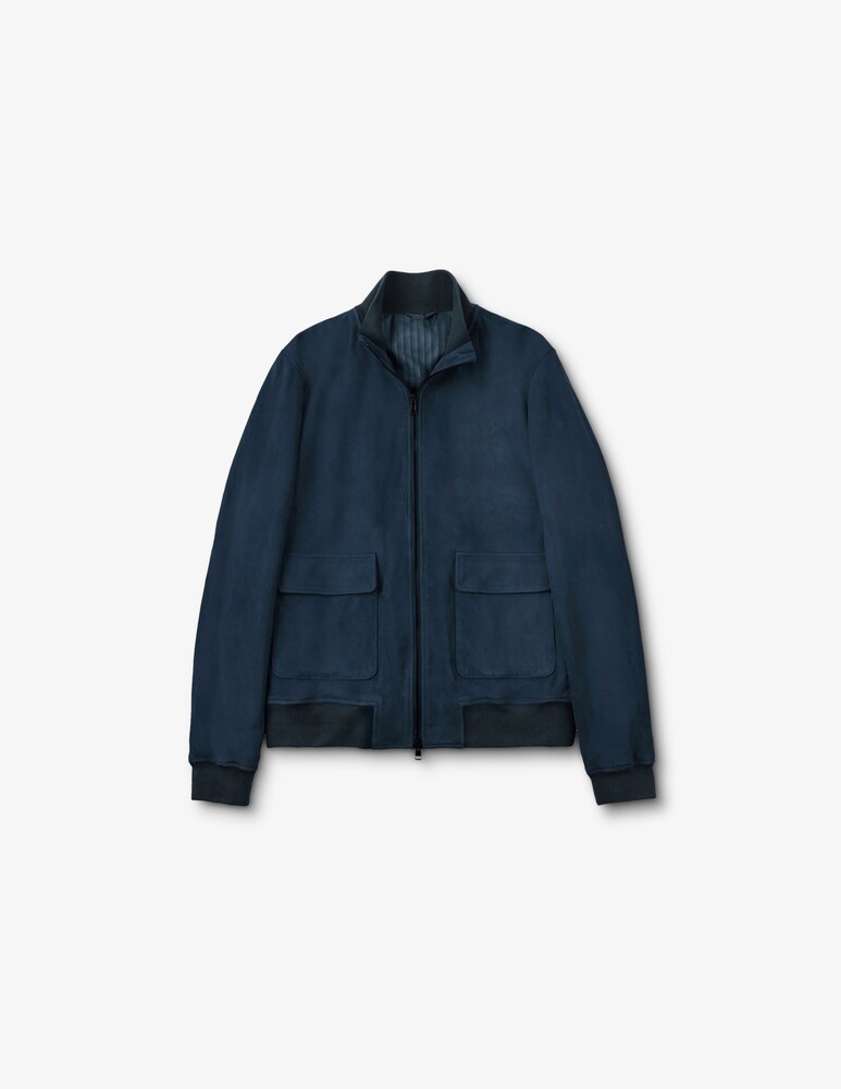 Slowear Montedoro Bomber regular fit in pelle suede