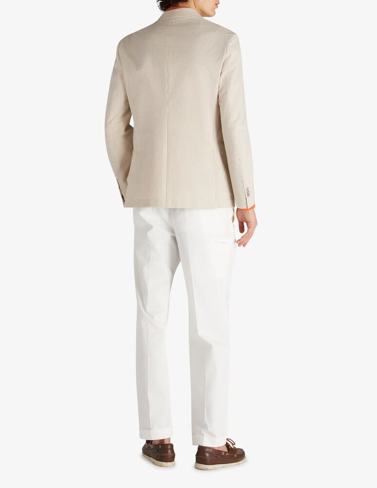 Slowear Montedoro Giacca Regular Fit In Seersucker
