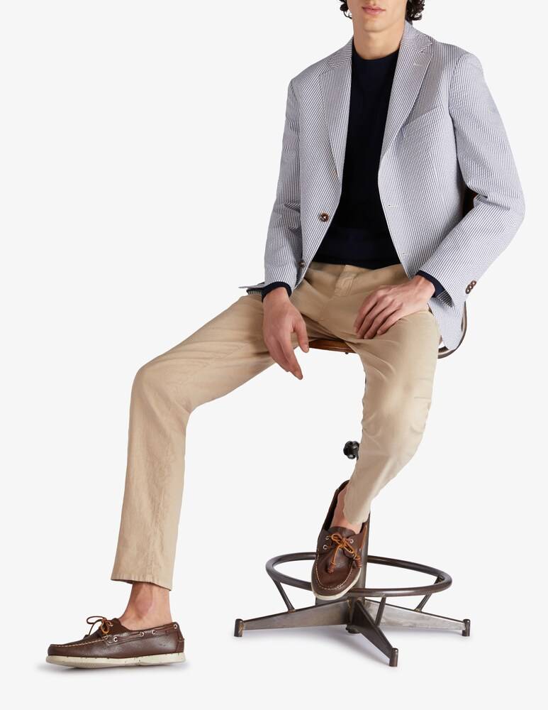 Slowear Montedoro Giacca Regular Fit In Seersucker