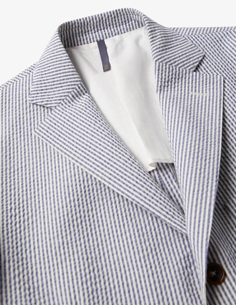 Slowear Montedoro Giacca Regular Fit In Seersucker