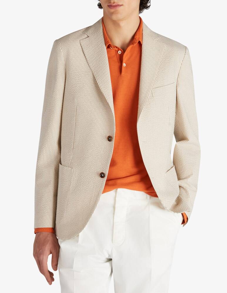 Slowear Montedoro Giacca regular fit in seersucker