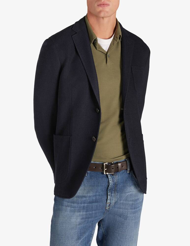 Slowear Montedoro Giacca slim fit in jersey hopsack