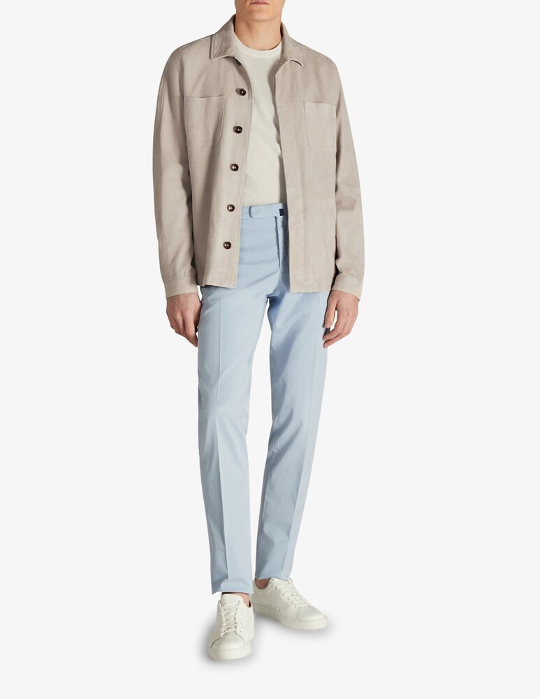 Slowear Montedoro Overshirt In Pelle Suede