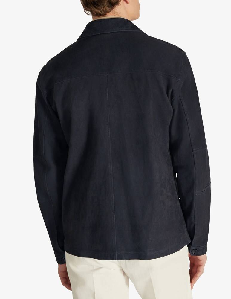 Slowear Montedoro Overshirt In Pelle Suede