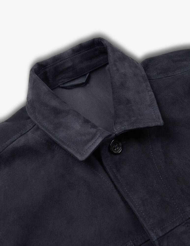 Slowear Montedoro Overshirt In Pelle Suede