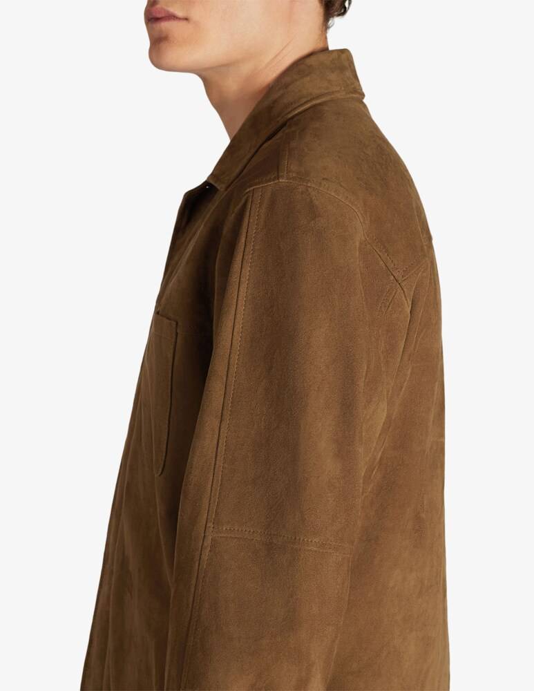 Slowear Montedoro Overshirt In Pelle Suede